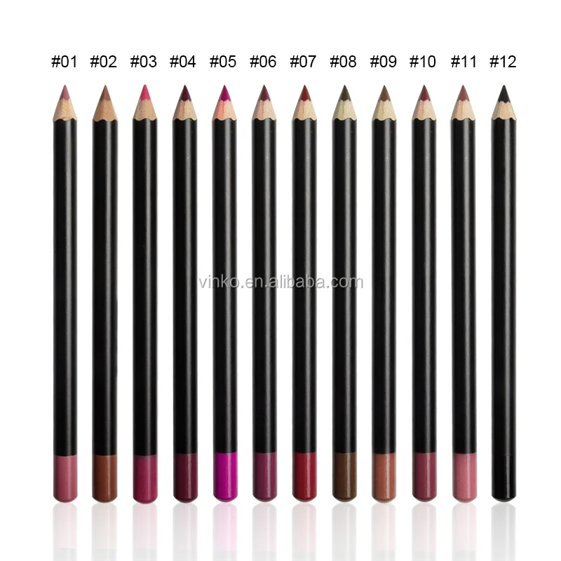 Best Selling Lip Liner Wooden Pencil Make Your Own Brand Eyeliner Pencil Cosmetics