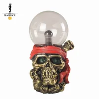 Resin Glass Skull Static Electricity Home