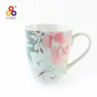 Porcelain New Bone China Coffee Mug with Flower Design