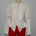 Detachable clothing women collect waist jacket genuine leather jacket