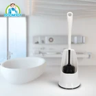 TRP soft easy cheap TPR brush and holder price silicone head plastic cleaning toilet brush