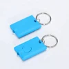 Super Brightness ABS Keyring Smallest Torch Square Flat Micro Light Led Keychain Flashlight
