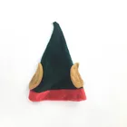 Wholesale kids knitted Christmas Santa Claus Hat with two ears for Christmas decoration