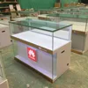 2018 new design glass display counter with LED light /mobile display counter