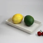 Custom printed design square small white cheap plastic food serving tray for hospital room restaurant Ready