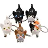 Cute Bells Necklace Cat Pets Key Rings Key Chain Women Men Jewelry Accessories AD1372