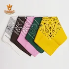 Multi-purpose OEM Design Custom Printing Motorcycle Headwear Multifunctional quare Organic Bandana Cotton