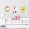 Wholesale Cute Animals Home Decorative Canvas Prints Cartoon Picture For Kids Room
