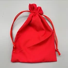 Bamboo Cotton fabric bag round drawstring jewelry pouch gift wrap bag jewelry goods pouch