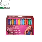 12 Pcs Non-Toxic Washable Temporary Hair Color Chalk