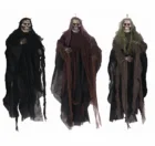 36 inch Halloween hanging ghost decoration Black, Green and Purple