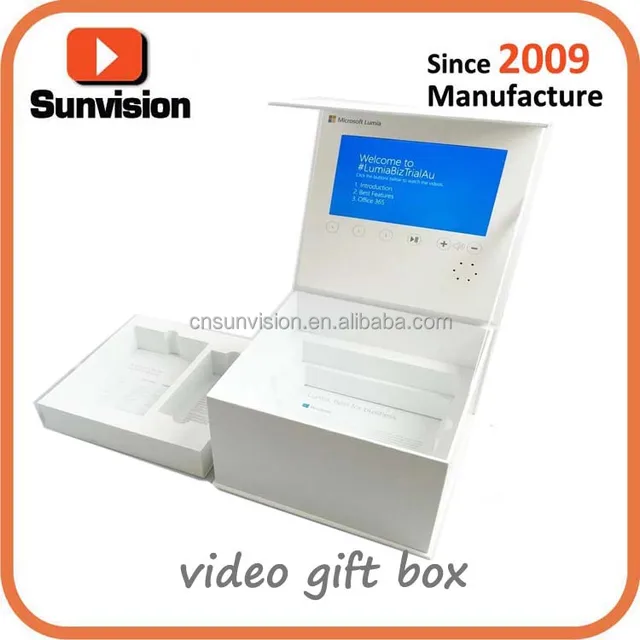 luxury gift box wooden paper leather video gift box