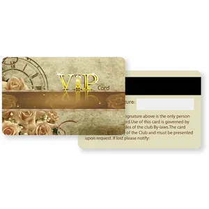 shape plastic membership loyalty gift card with printer card pvc