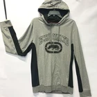 Plain dyed hooded polyester sweater hoodie men jacket clothes
