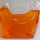 clear stand up barrier pouches with spout fitment and handle for liquid oil, water