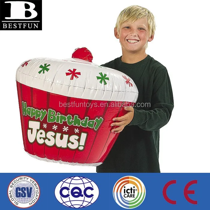 Фабрика OEM с днем рождения Иисус гигантские надувные кексы большой пластиковый кекс украшения на Пасху
