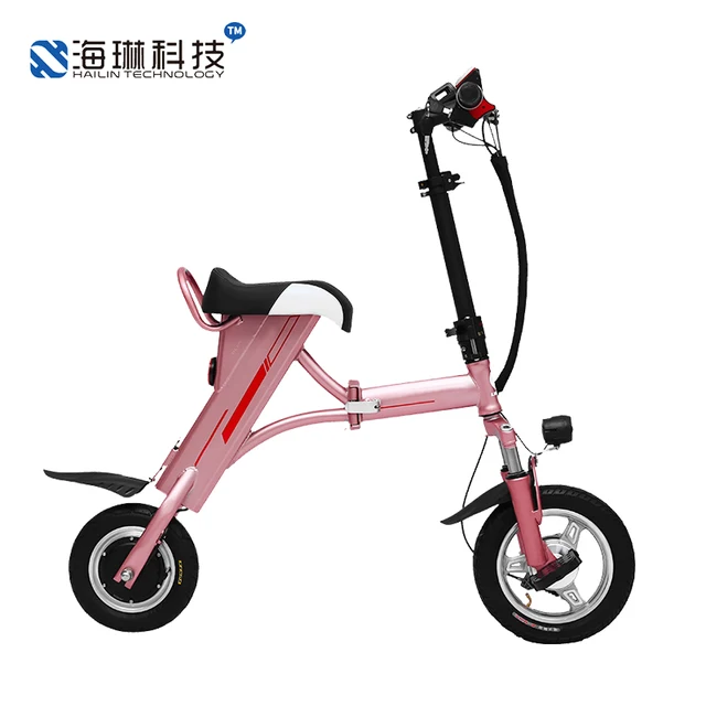 30km white mini folding electric bicycle