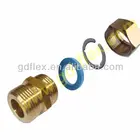 Stainles Steel DN16 3/4" Brass Nut Washer Stainles Steel Cir-clip Double Nipple For Solar Water Heater Tube Fitting