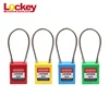 Lockey Supplier Best Adjustable Locks 175mm Stainless Steel Cable Wire Shackle Safety Padlock