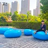 Water Droplets OVal Pebble Waiting Bench Commercial Fiberglass Flowerpot Leisure Chair Combination for public