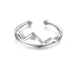 925 sterling silver snowcap mountain range ring for women