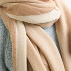 OEM custom label logo design british style female male black brown 7gg cable cashmere knitted scarf