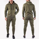 Tracksuits custom patches cotton skinny sweatsuit for men