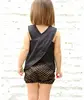 Black Cotton Boutique Tank Top Back Cross Baby Girl Fashion Clothing 2016