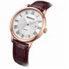 40mm minimalist casual luxury Japan Miyota quartz movement custom OEM brand leather men wrist watch