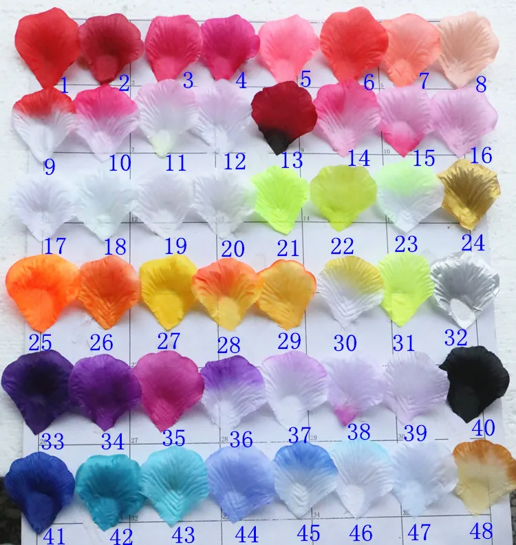 fabric rose petals