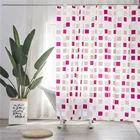 custom printed waterproof vinyl shower curtain design