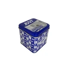 Small size square customized design metal tin container tin gift box packaging