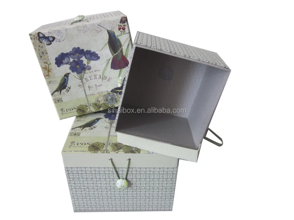 wholesale custom decorative paper storage cardboard box paris