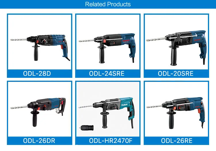Ouderli 24mm Rotary Hammer Drill Electric With Auxiliary Handle Carpenter Tools Z1C-ODl-24DFR