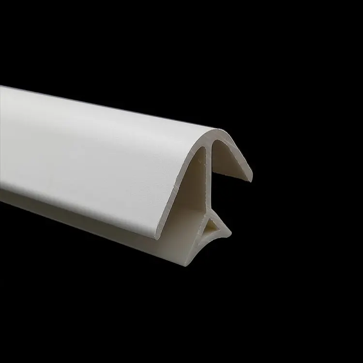 White PVC skirting corner joint