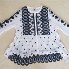 Women Embroidery White Summer Beach Dress To Girl