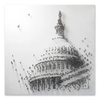 New Design United States Capitol 3D Pin Art Painting On Canvas