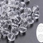 32 faceted Round Crystal Beads for Chandelier, Jewelry Making and Christmas Decoration