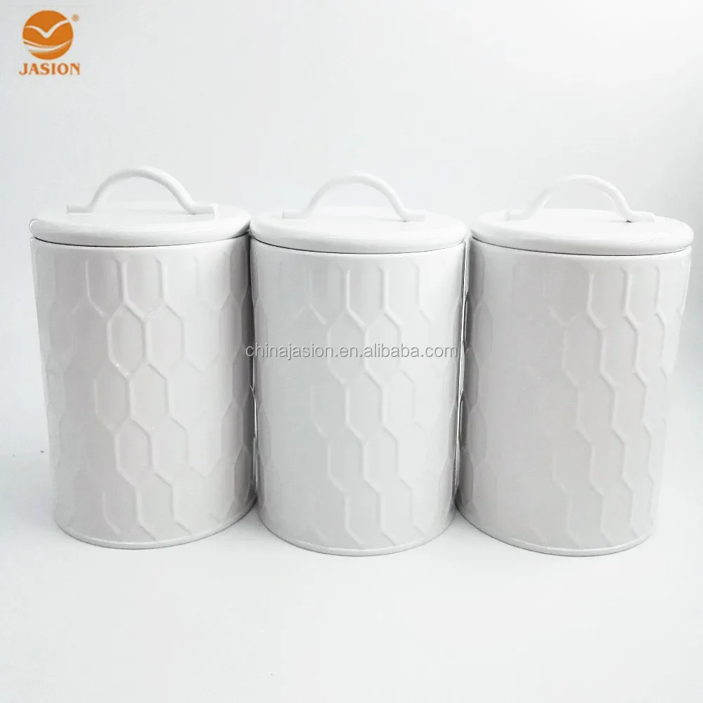 powder-coated retro metal embossed food can tea coffee sugar