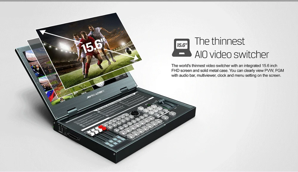 the thinnest aio portable video switcher
