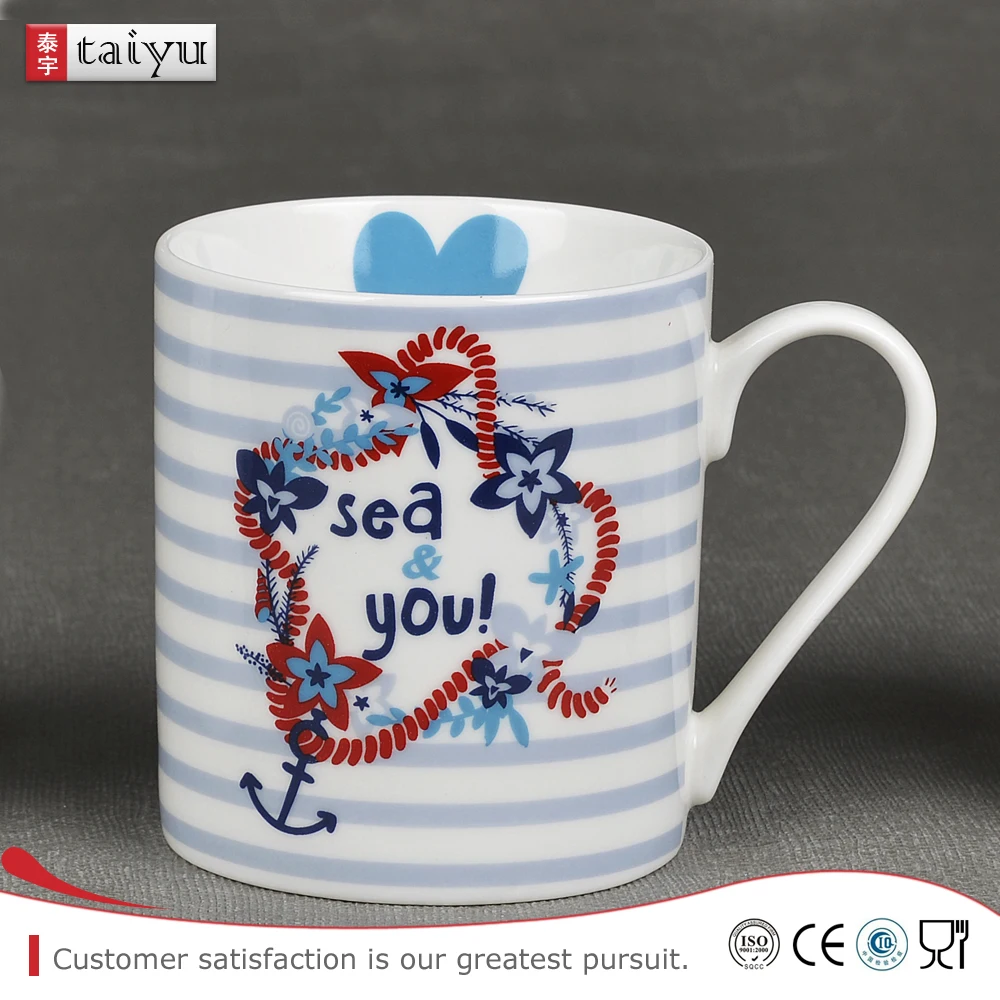 promotional cheap custom with logo printing white coffee mugs