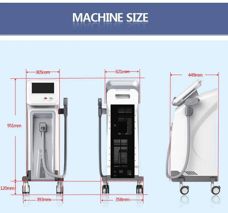Factory price newest professional alma soprano xl 808nm diode laser hair removal machine