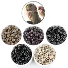 1000pcs Hair Extensions Micro Rings Links Beads 5mm Silicone Lined Beads for Human Hair Extensions Tool