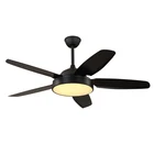 Factory supply high quality 52-F5121-BK decorative ceiling fan with led light