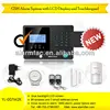 Home automation Wireless GSM SMS smart home burglar alarm system with Smoke detector and PIR detector