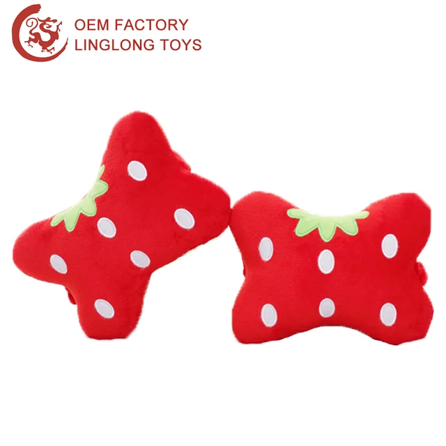 bone neck pillow for car accessories red fruit strawberry back