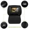 Headrest dvd player 7 inch with USB SD FM and IR transmitter and wireless games and zipper