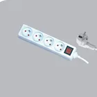 4 way French type Euro socket,multiple socket outlet,extension power socket with switch
