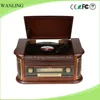 Newest Wangling Antique Wooden Turntable with CD Record AM FM radio