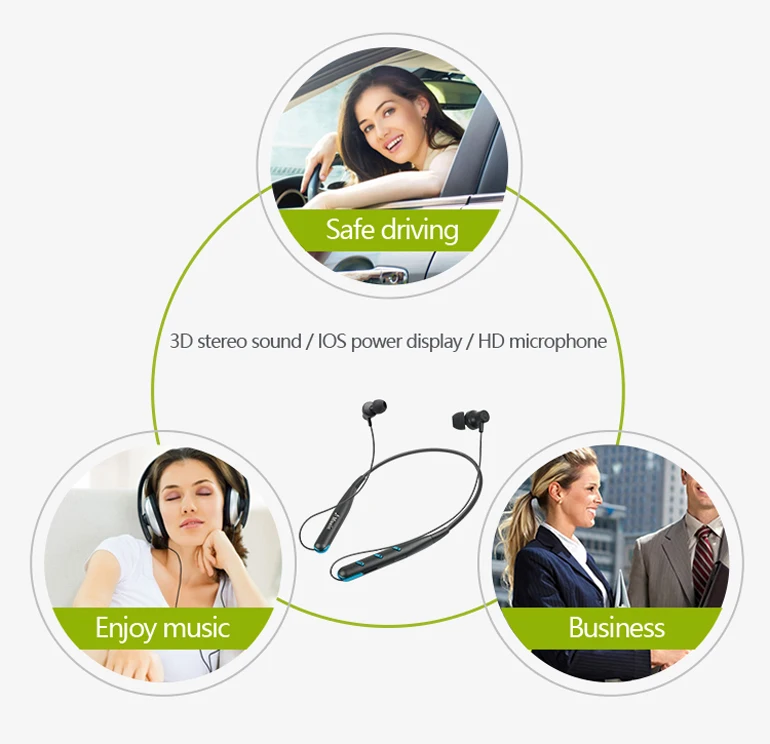 Sport Neckband Type Csr4.0 Wireless Headphones Earphone - ANKUX.COM